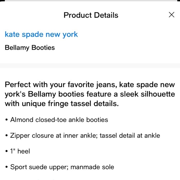 Kate Spade Bellamy Suede Booties Tan Size 9 NWOT - Picture 13 of 13